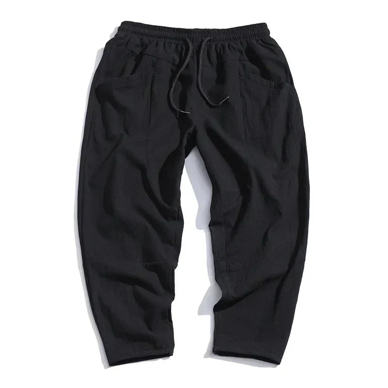 Kyoto Linen Cropped Pants | Lightweight & Breathable Trousers Men