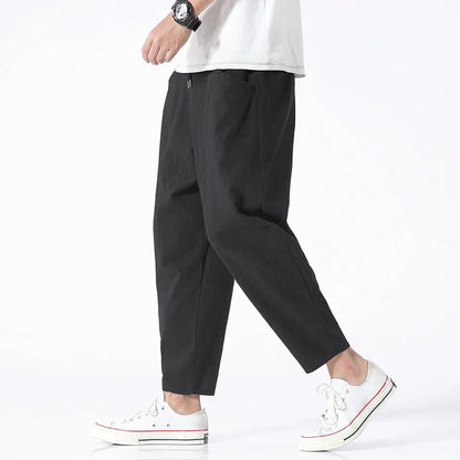 Kyoto Linen Cropped Pants | Lightweight & Breathable Trousers Men